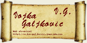 Vojka Galjković vizit kartica